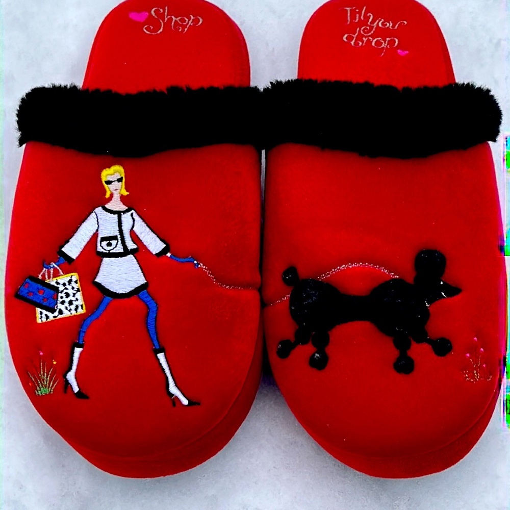 NWOT Totes Isotoner Shop Til You Drop Slippers 8-9